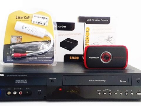 capture cards sitting atop a DVD/VCR recorder